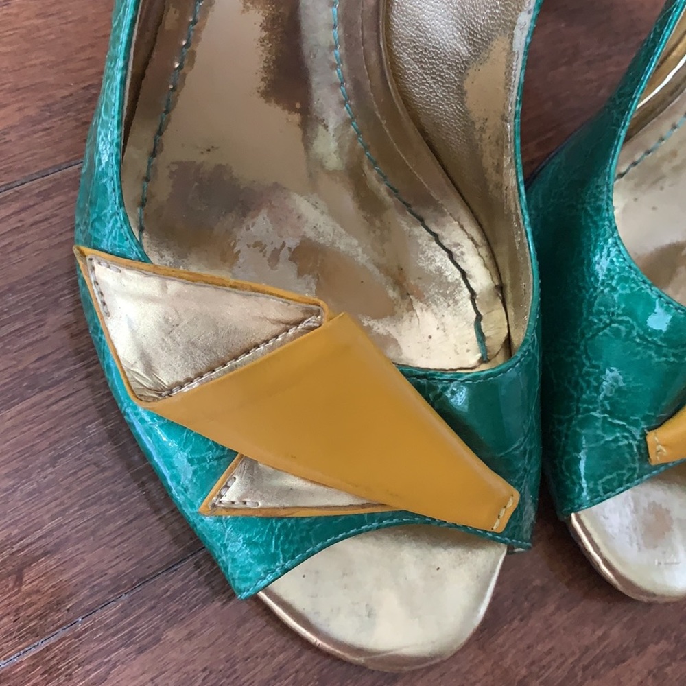 Sergio Zelcer Funky Retro Stiletto 4” Heels Pumps Size 6 Handmade in Brazil - Picture 5 of 15